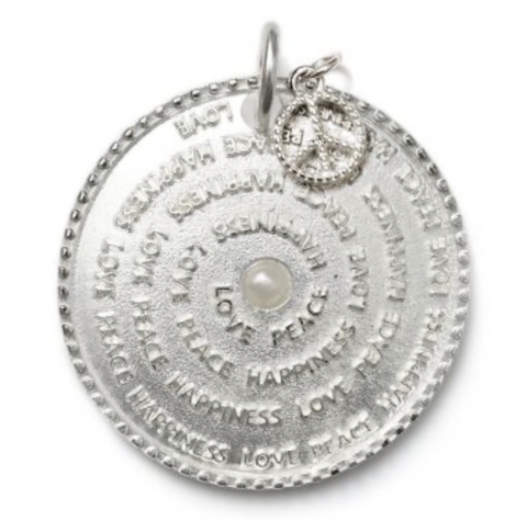 Happiness L &amp; Peace S, Amulet Twin SilverShiny