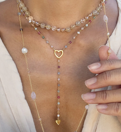 Halskette HEART DROP ( Multi Summer)
