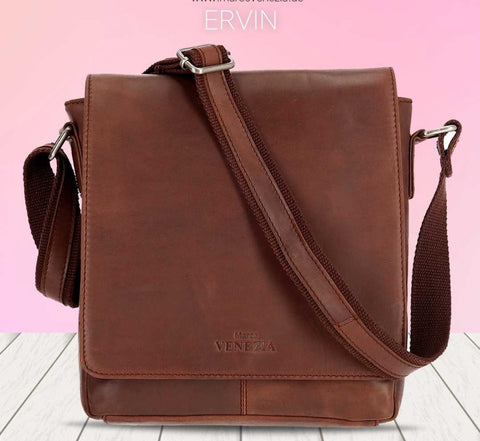 Leather shoulder bag Erwin