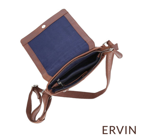 Leather shoulder bag Erwin