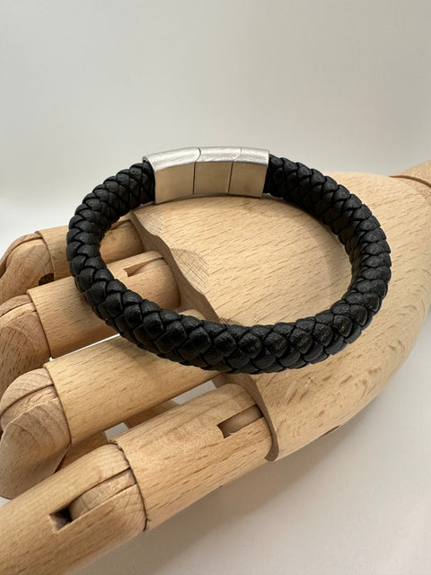 Armband Leder schwarz