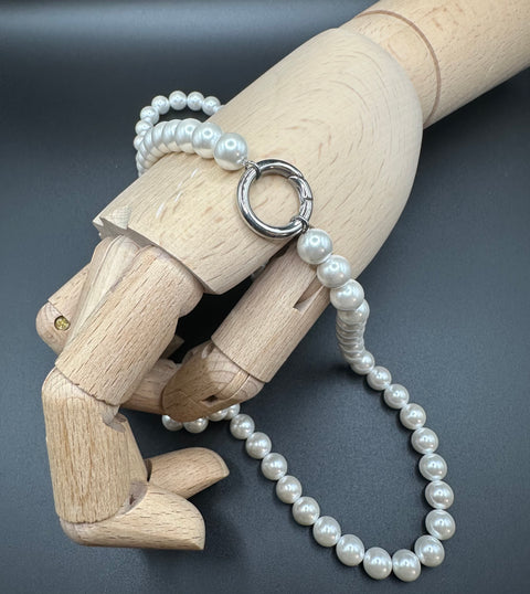 Necklace shell pearl, stainless steel